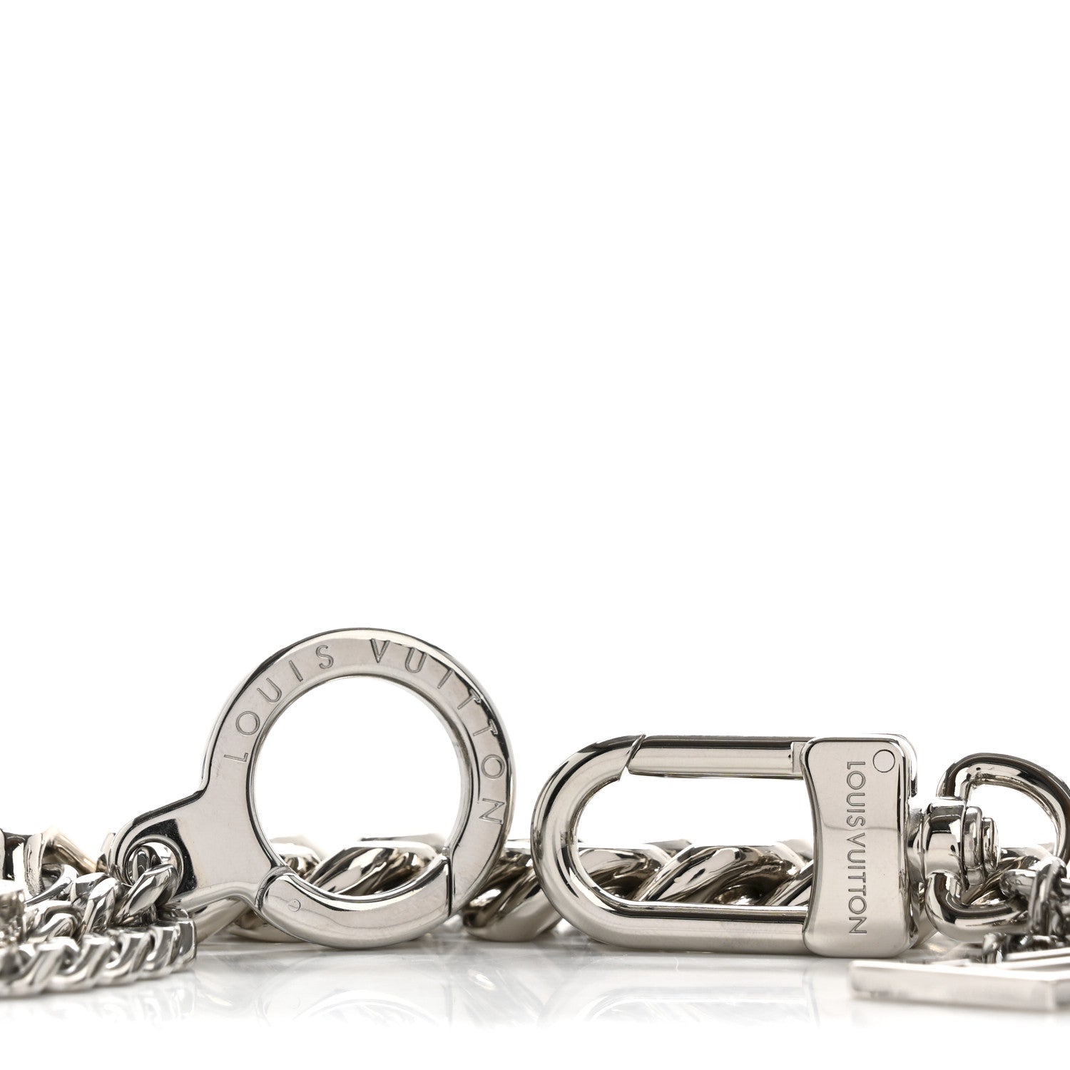 Louis Vuitton Metal Monogram Chain Belt Silver 3 of 4