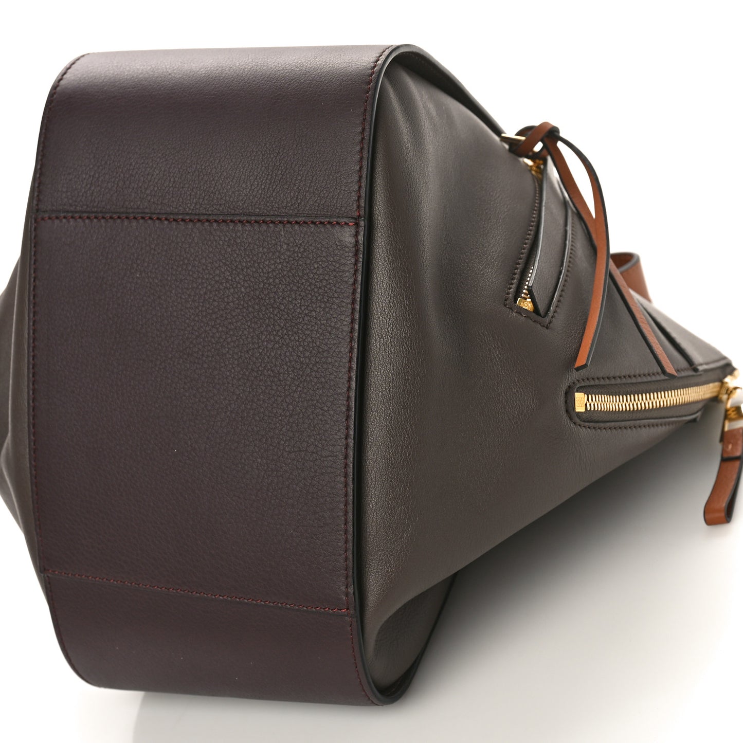 Calfskin Small Hammock Shoulder Bag Oxblood Tan