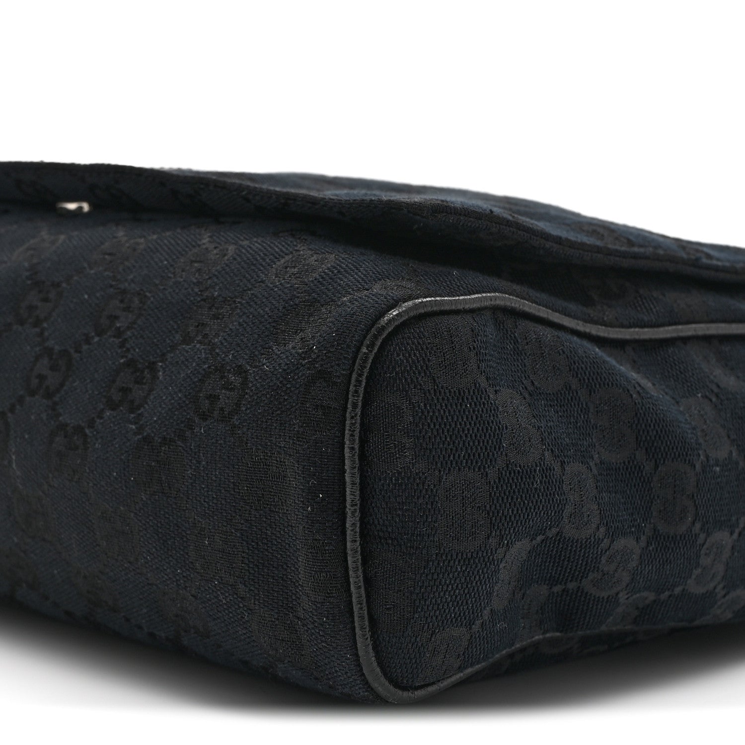 Gucci Monogram Small Flap Messenger Bag Black 10 of 10