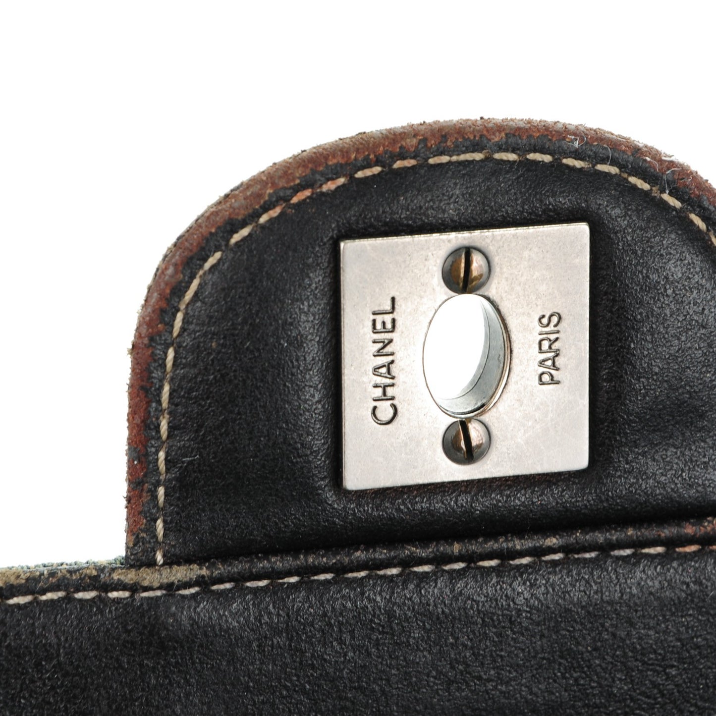 Denim Chocolate Bar Quilted East West Flap