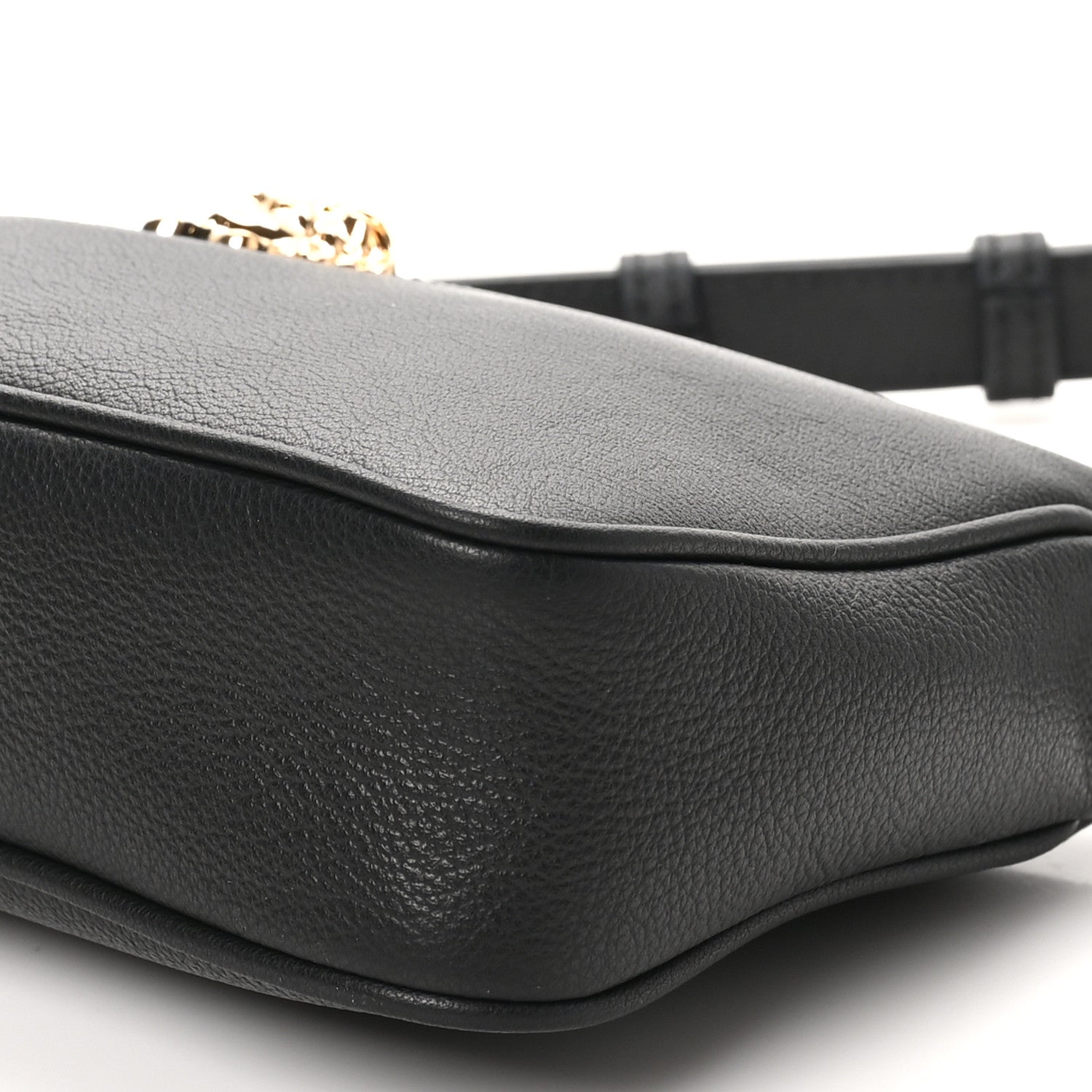 Versace Grained Calfskin Medusa Shoulder Bag Black 9 of 9