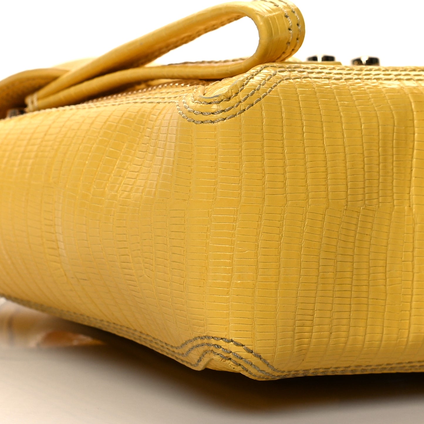 Lizard Embossed Calfskin Mini Pashli Satchel Sunshine