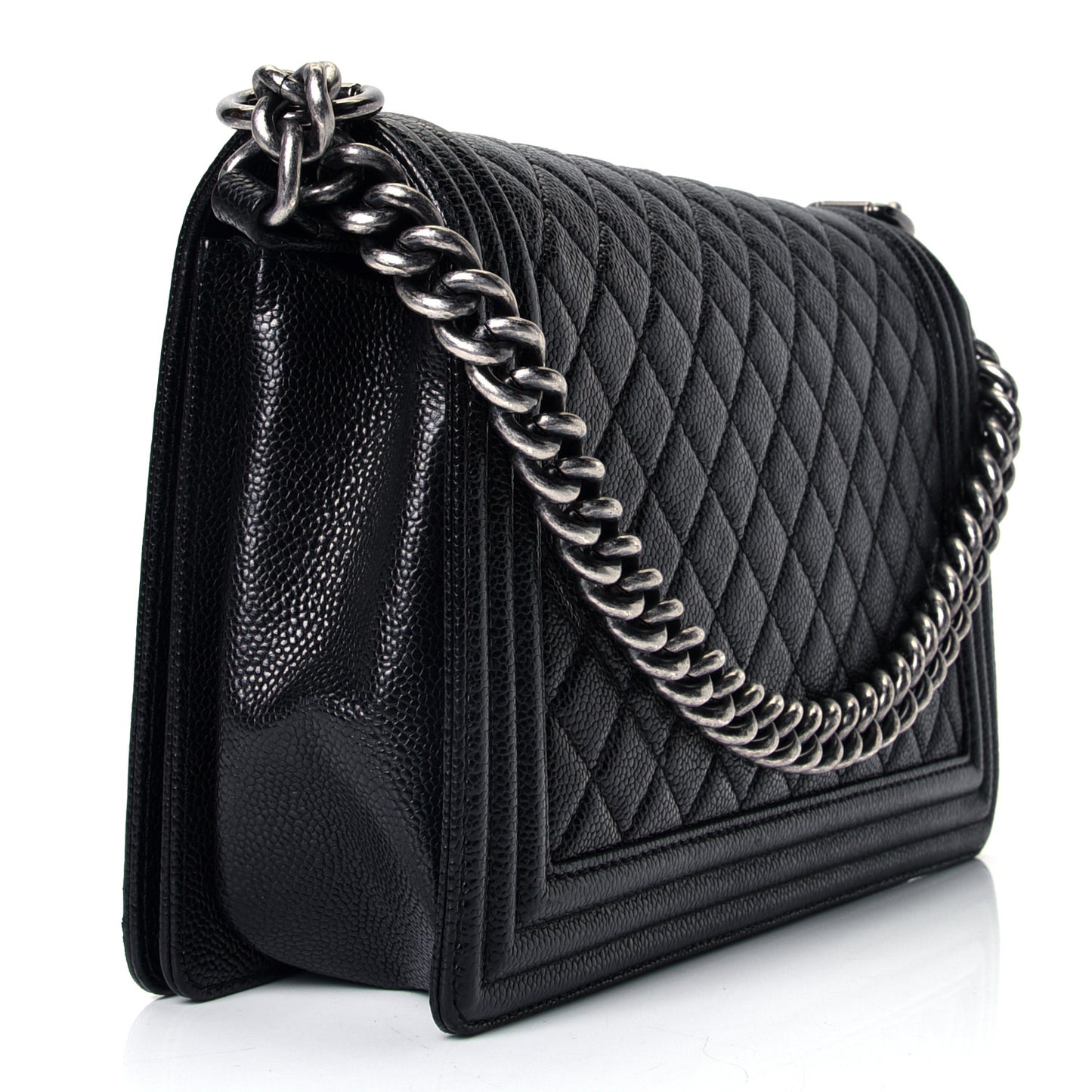 Caviar Quilted New Medium Boy Flap Black