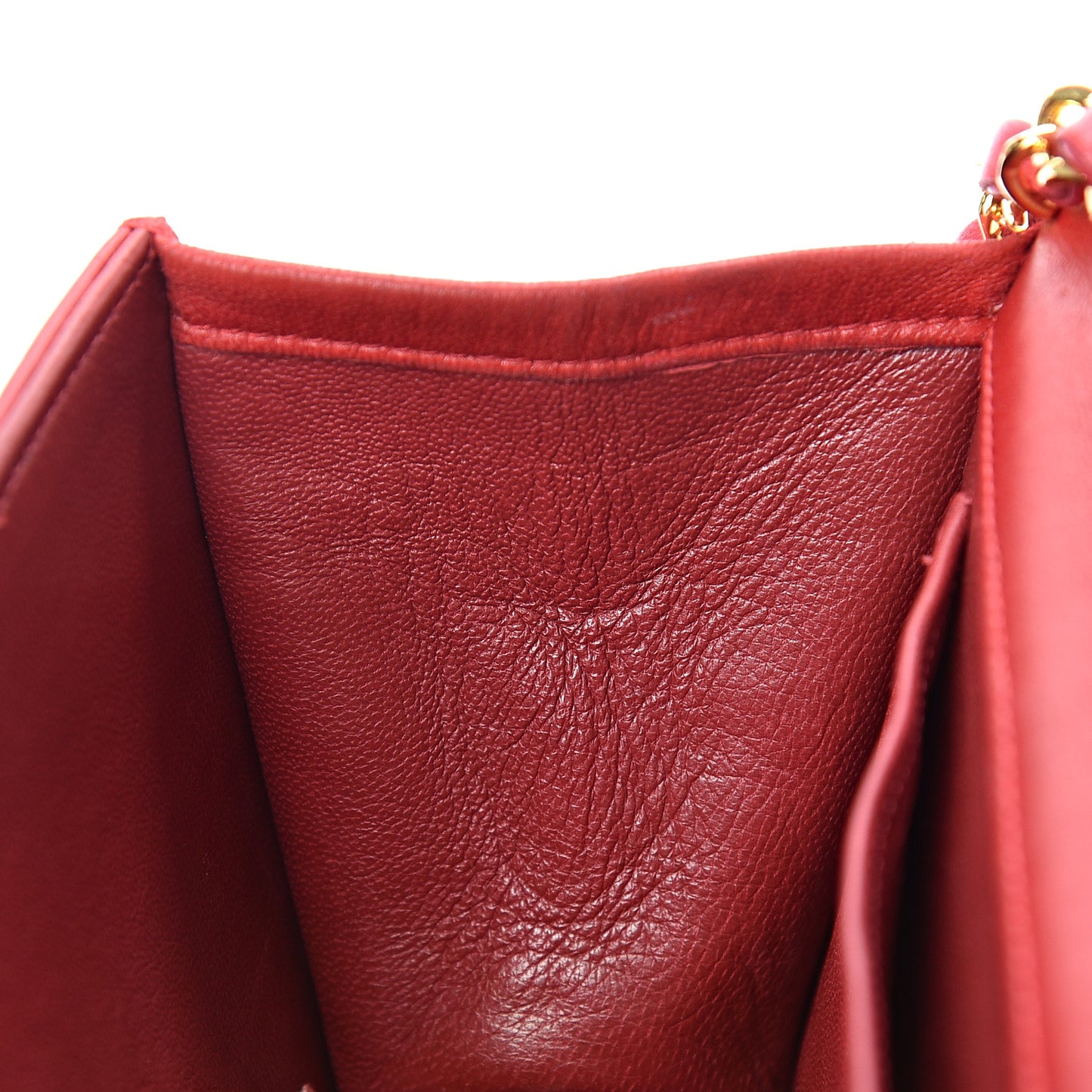 Lambskin Quilted Mini Flap Red