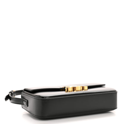 Celine Shiny Calfskin Triomphe Shoulder Bag Black 4 of 11