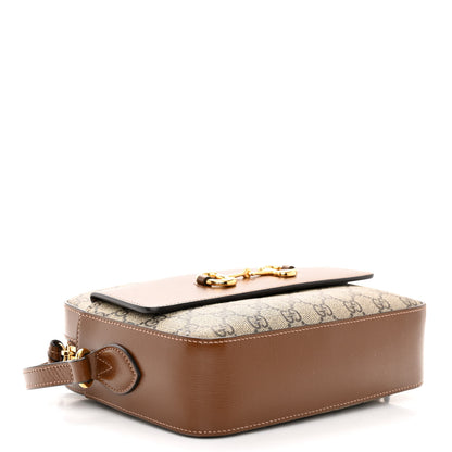 Gucci GG Supreme Monogram Small Horsebit 1955 Shoulder Bag Beige Brown Sugar 4 of 10