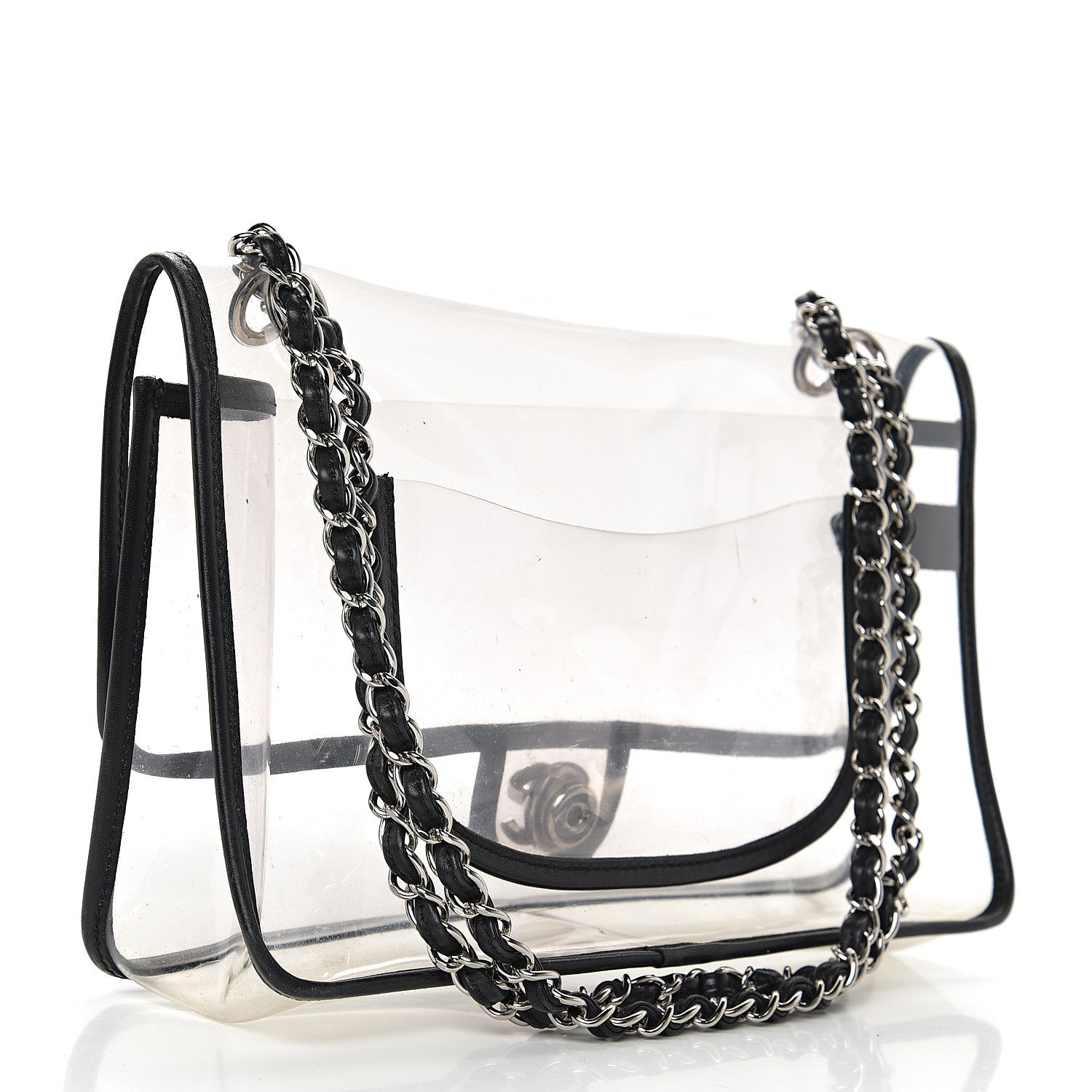 Chanel Lambskin Vinyl Large Naked Flap Black 2 of 10