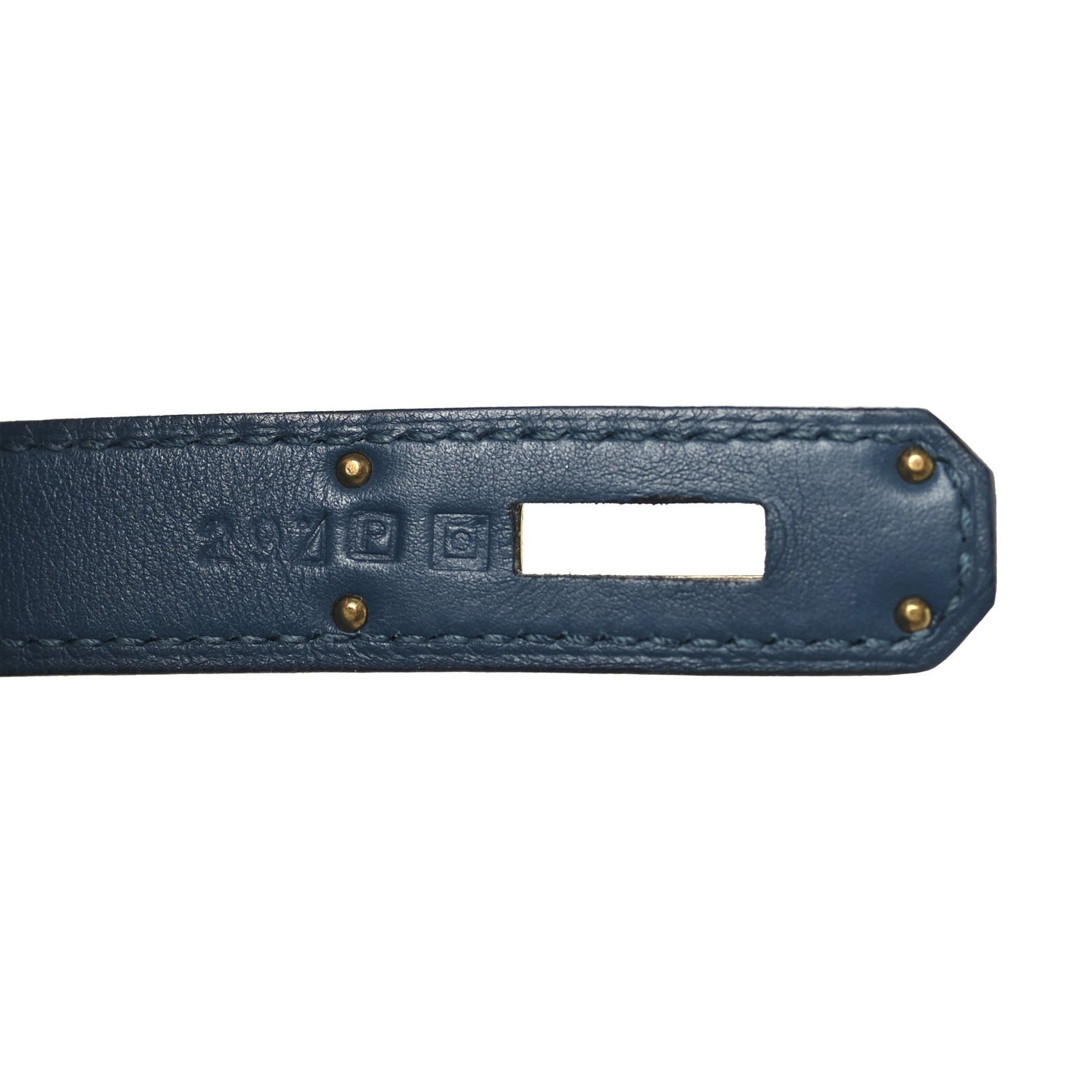 Veau Doblis Swift Grizzly Birkin 35 Bleu Thalassa