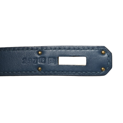Hermes Veau Doblis Swift Grizzly Birkin 35 Bleu Thalassa 6 of 12