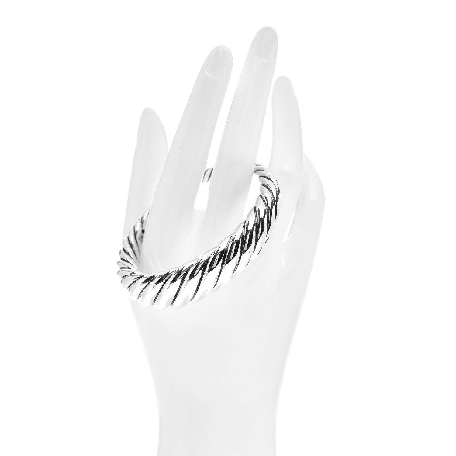 David Yurman Sterling Silver 17mm Pure Form Cable Bracelet 2 of 4