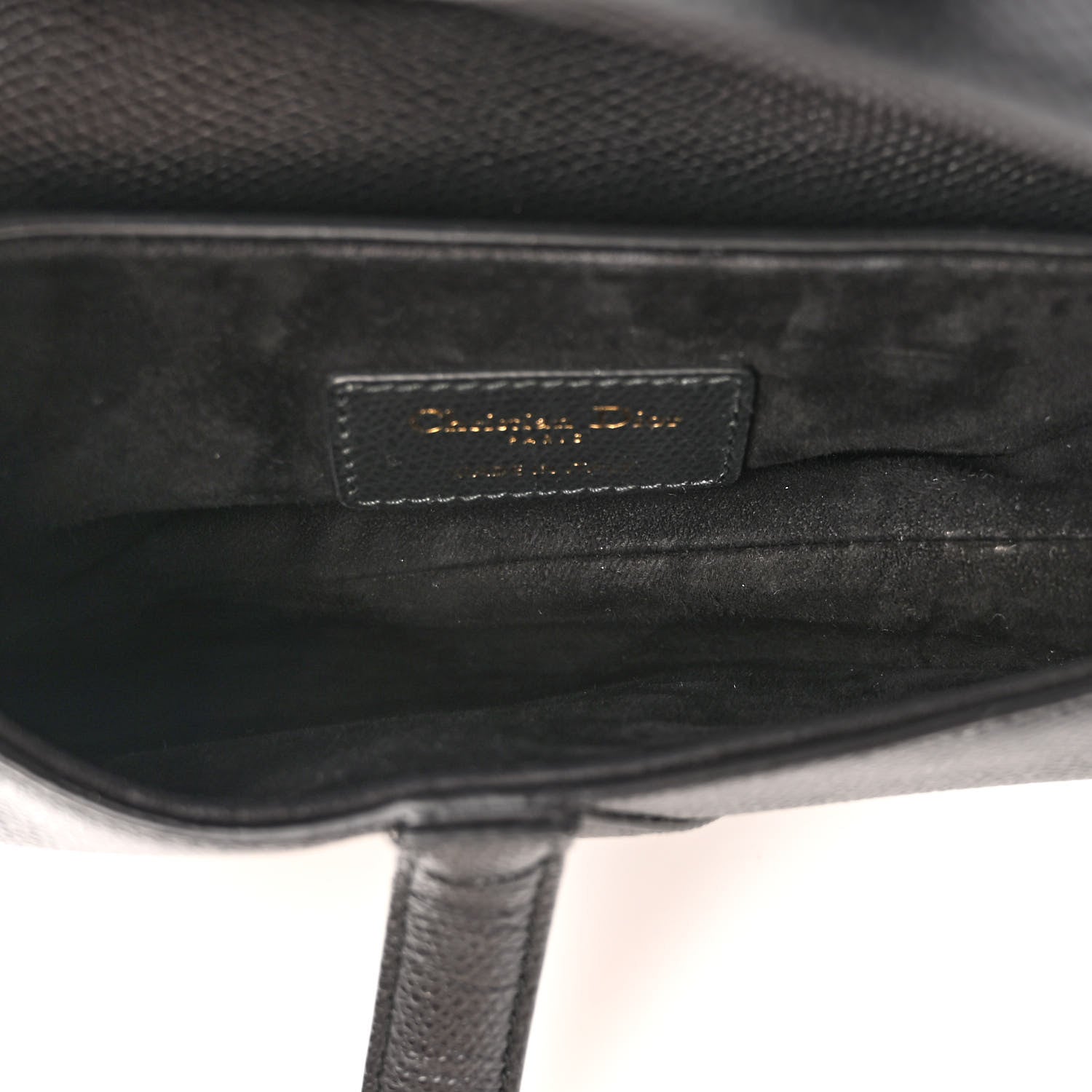 Christian Dior Grained Calfskin Mini Saddle Bag Black 5 of 10