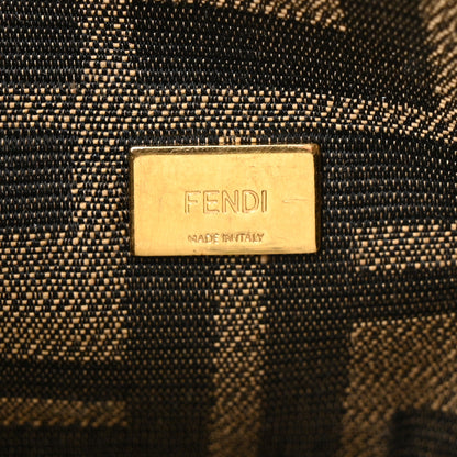 Fendi Fabric Jacquard FF 1974 Mini Baguette Tobacco Moro Black 6 of 11