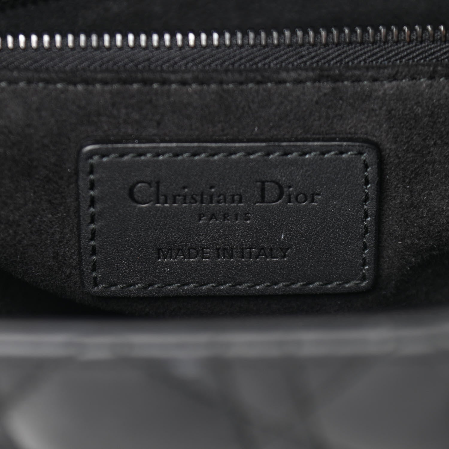 Christian Dior Ultra Matte Calfskin Cannage Medium Lady Dior Black 6 of 12