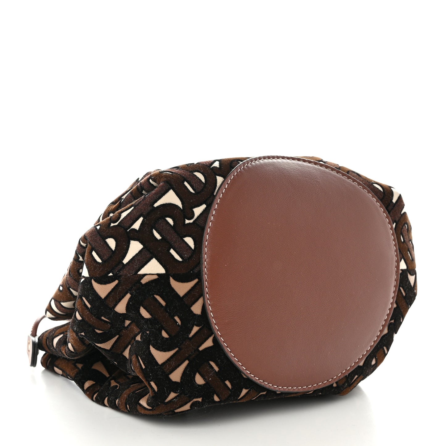 Velvet TB Mini Chignon Bucket Pouch Camel Buttermilk