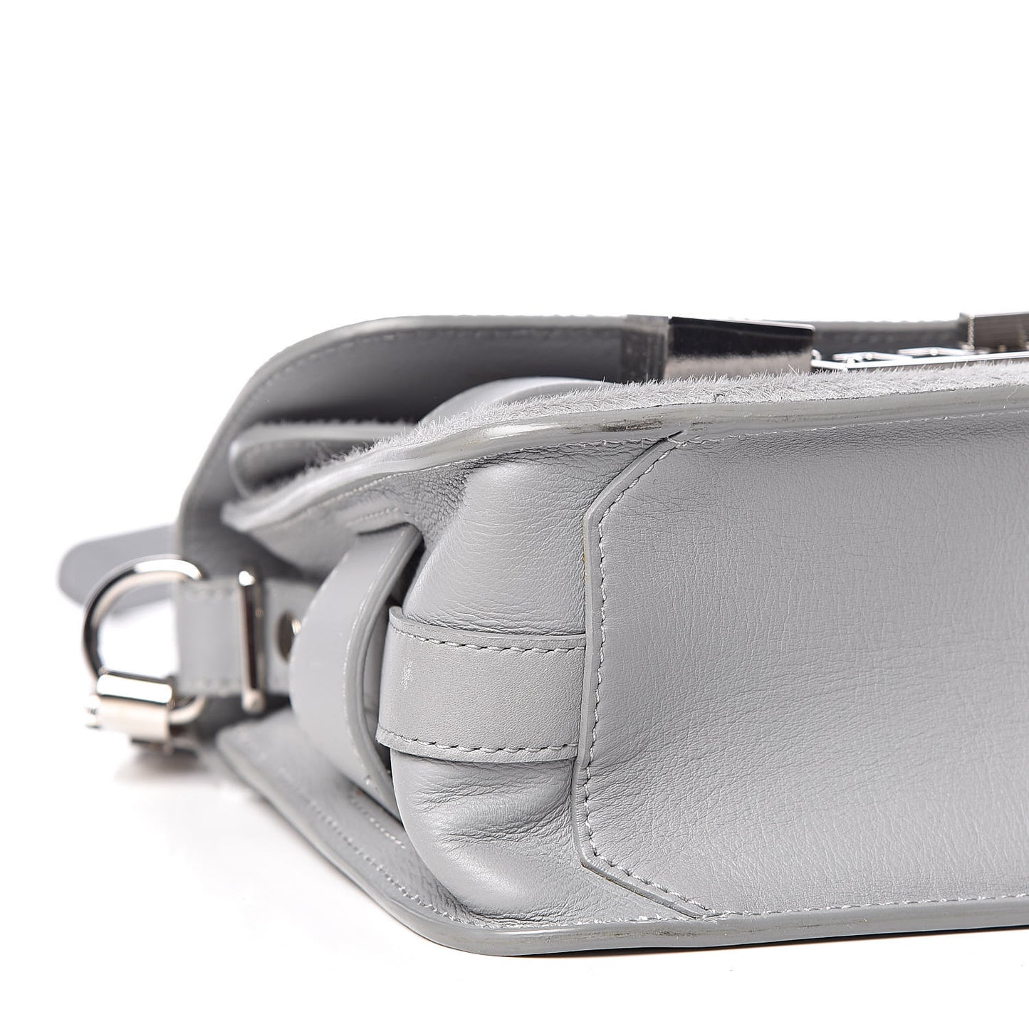 Calf Hair Mini PS11 Classic Shoulder Bag Grey