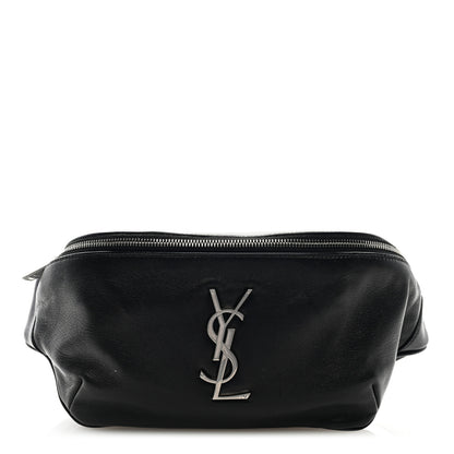 Saint Laurent Calfskin Monogram Belt Bag Black 1 of 8