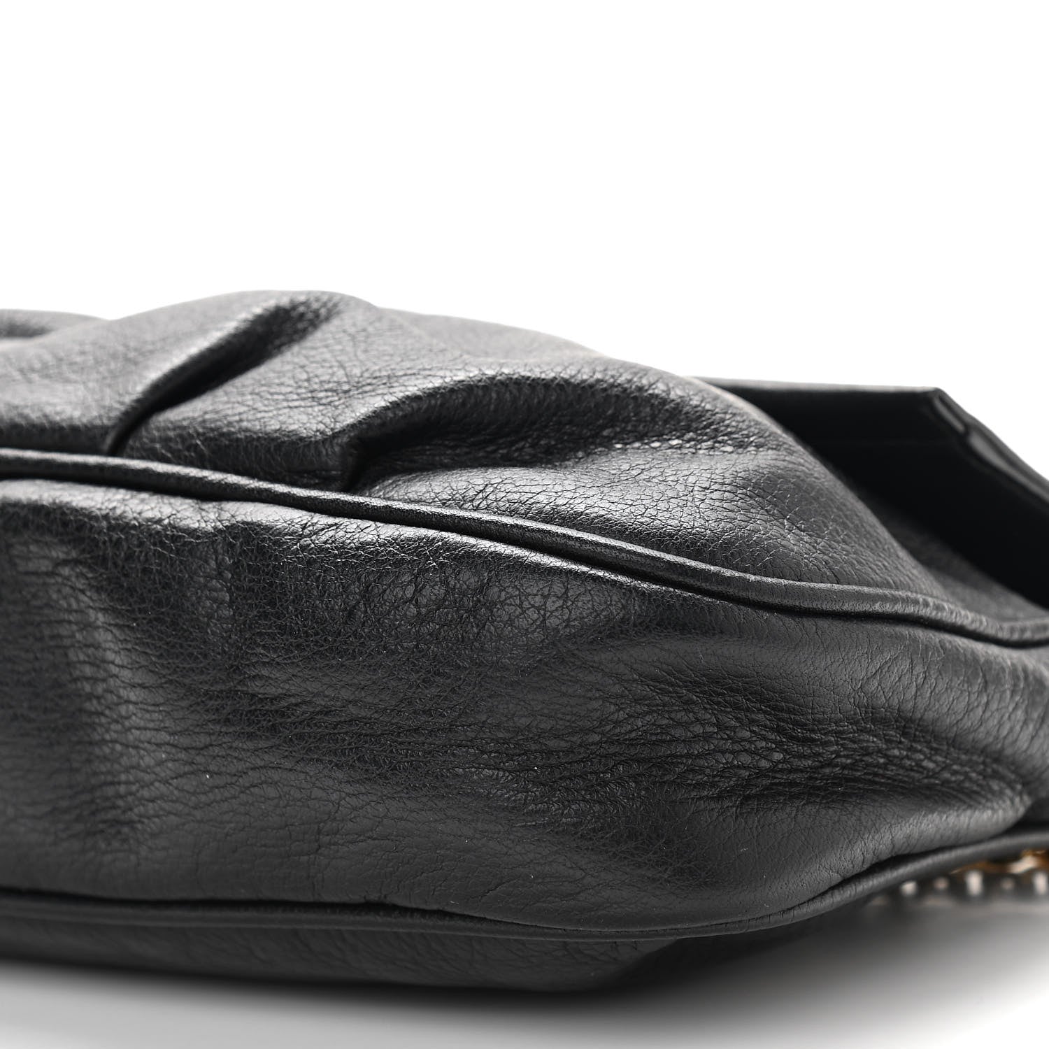 Fendi Vitello Flamingo Fendista Pouchette Crossbody Black 11 of 12