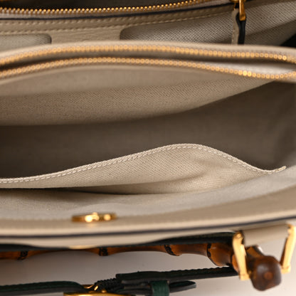 Gucci Wonka Grain Calfskin Medium Diana Tote Bag Oatmeal Vintage Green 12 of 16