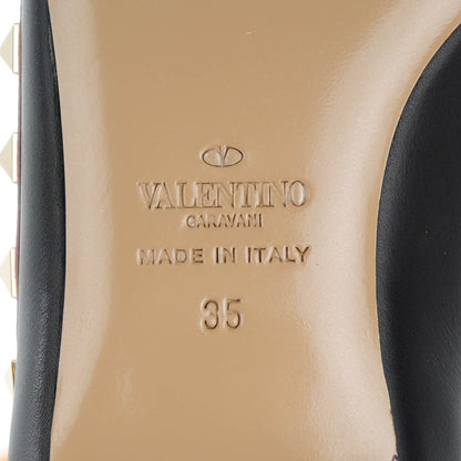 Valentino Garavani Nappa Rockstud Cage Ballerina Flats 35 Black Poudre 6 of 9