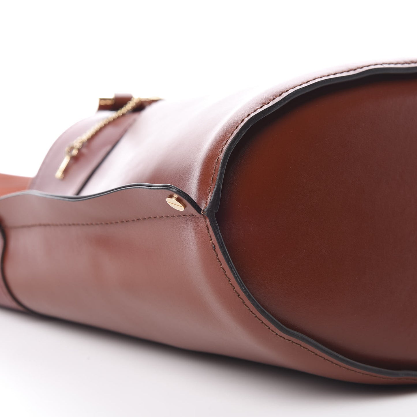 Smooth Calfskin Medium Aby Bucket Bag Brown