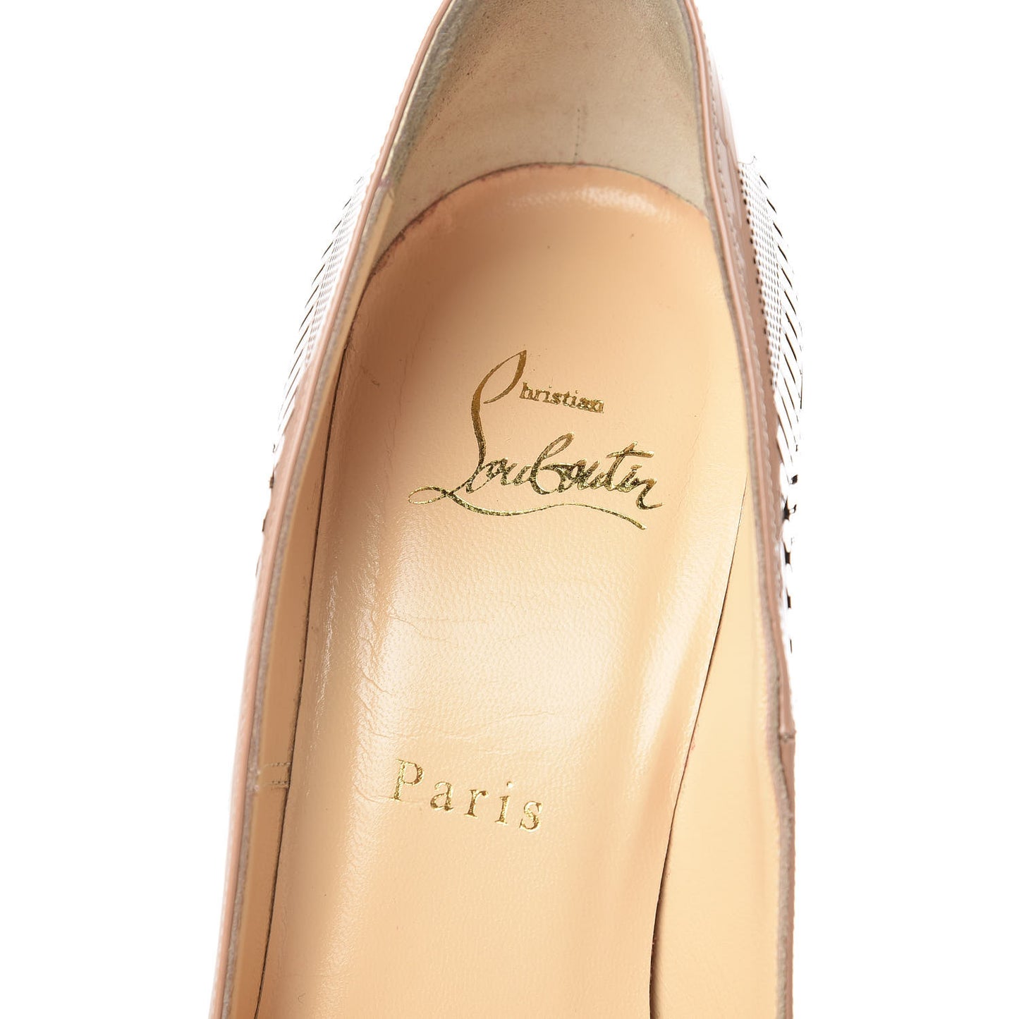 Patent Suede Burma Laser Cut Kristali 120 Pumps 39 Nude