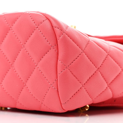 Chanel Lambskin Quilted Small Urban Spirit Backpack Dark Pink 10 of 10