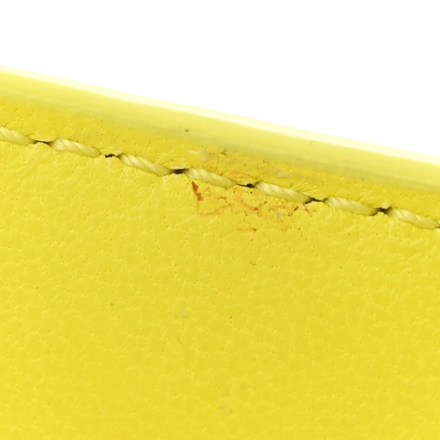 Balenciaga Shiny Calfskin Crocodile Embossed Hourglass Stretch Sling Shoulder Bag Yellow 14 of 15