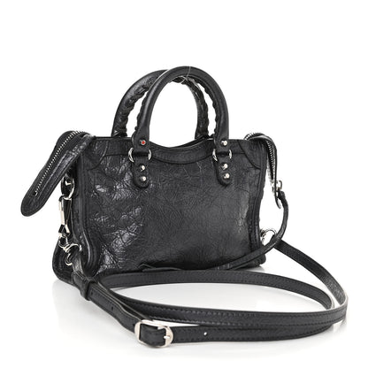 Balenciaga Agneau Classic Silver Hardware Nano City Anthracite 3 of 10
