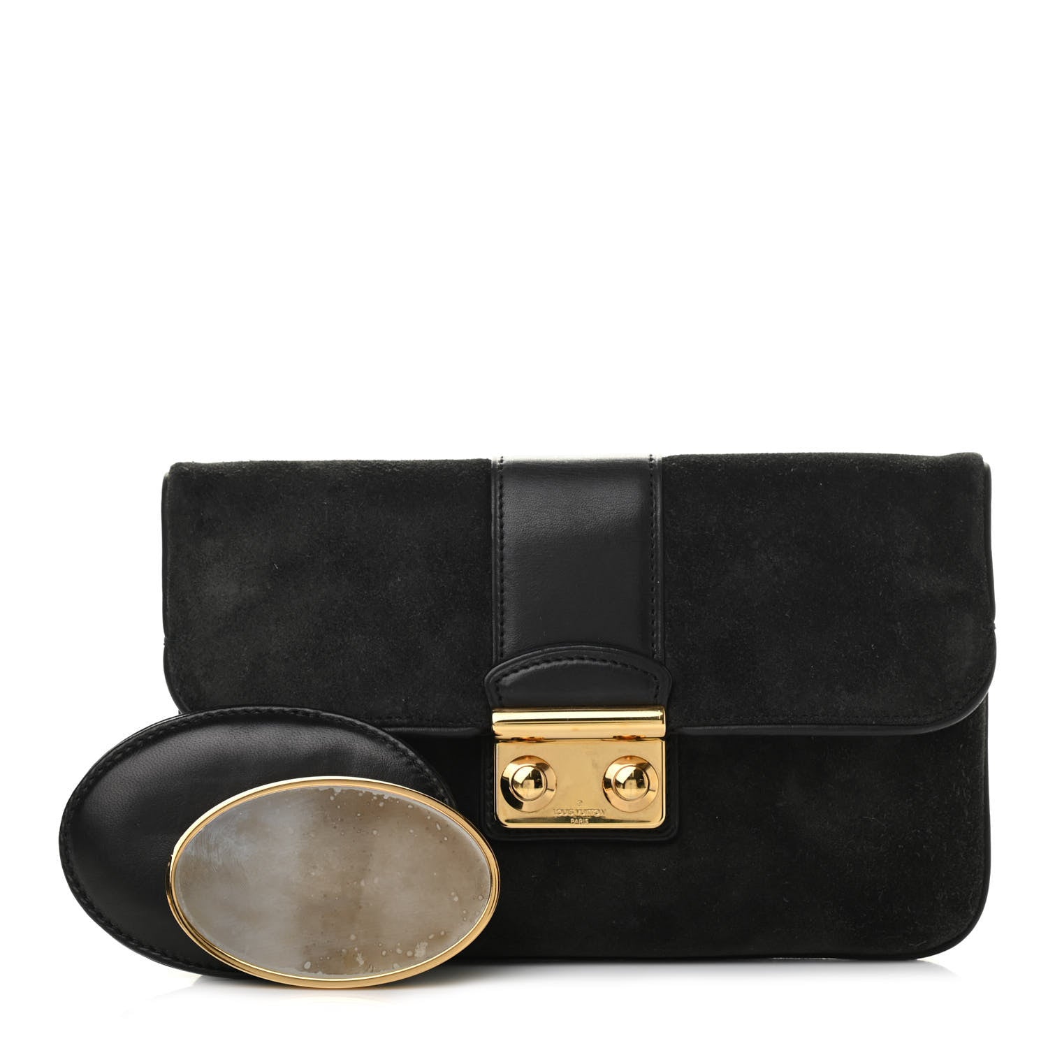Louis Vuitton Suede SC Slim Clutch Coal 3 of 7