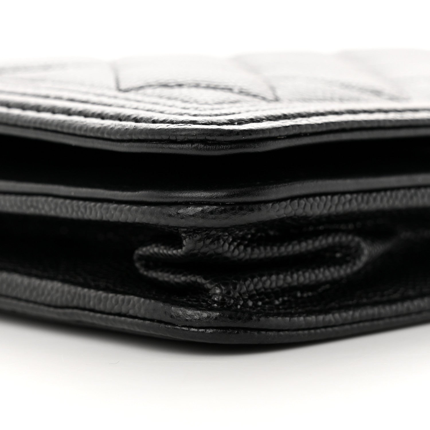 Chanel Caviar Quilted Boy Wallet On Chain WOC Black 10 of 15