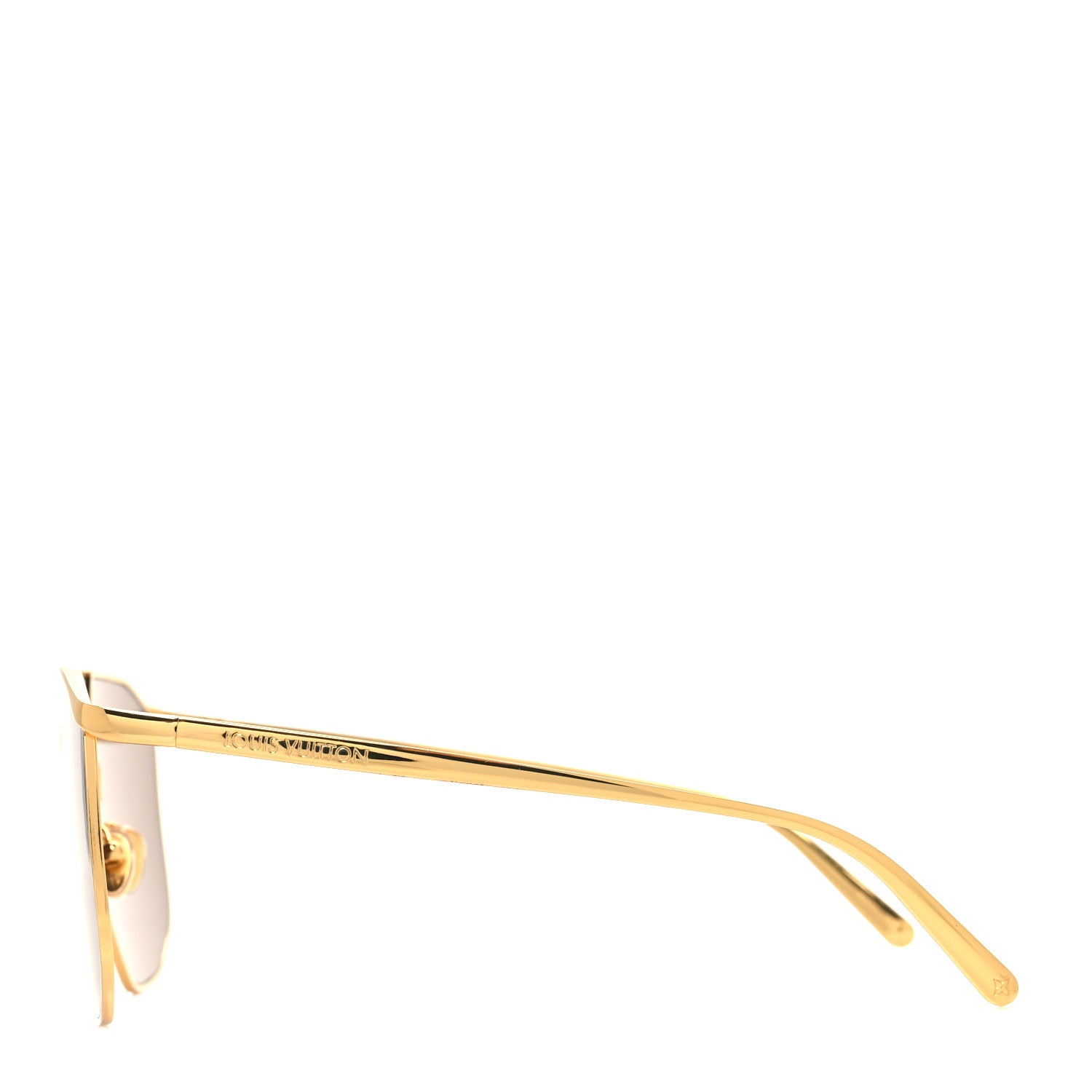 Louis Vuitton Metal LV Golden Mask Sunglasses Z1717U Gold 3 of 8