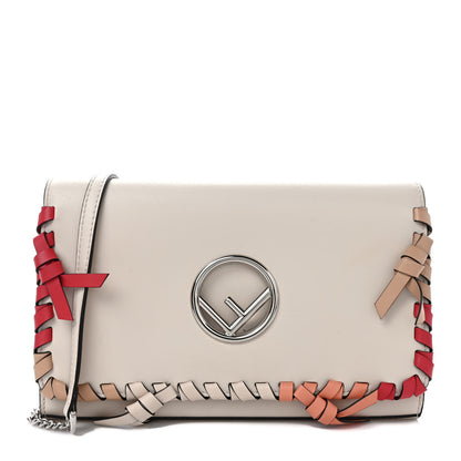 Fendi Vitello Liberty F is Fendi Whipstitch Bow Wallet On Chain Camelia Multicolor 1 of 8