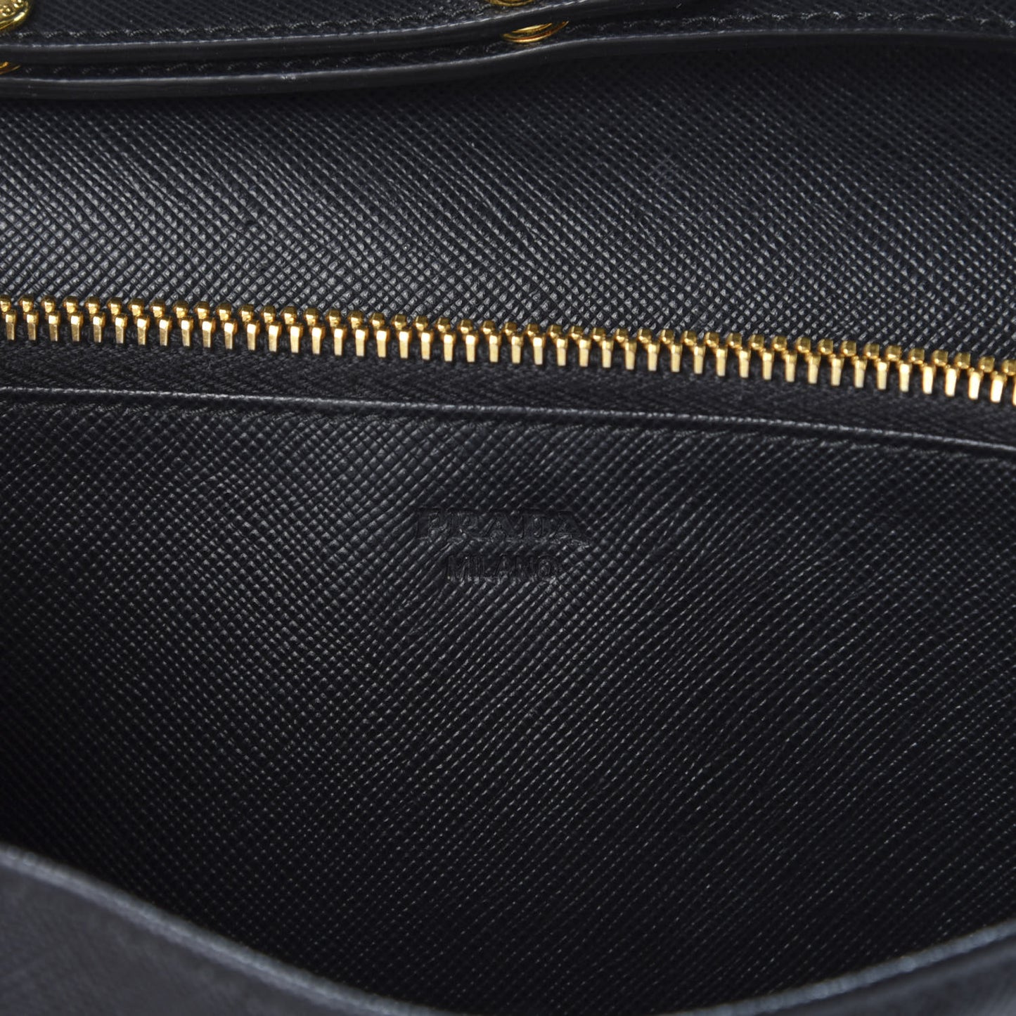 Saffiano Metal Flap Wallet With Strap Black