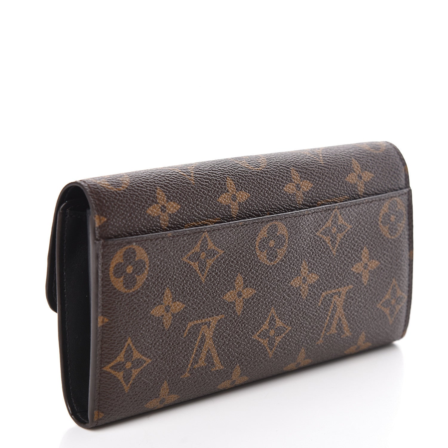 Louis Vuitton Monogram Flower Lock Long Wallet Black 3 of 6