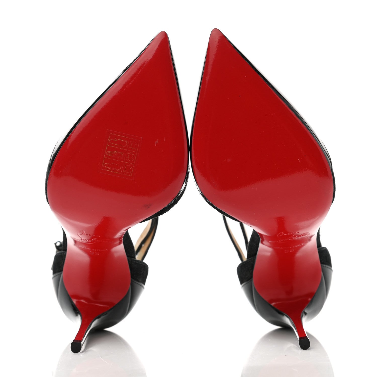 Christian Louboutin Patent Uptown Double 85 Pumps 35 Black 5 of 7