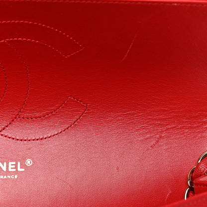 Chanel Caviar Quilted Jumbo Double Flap Red 10 of 10