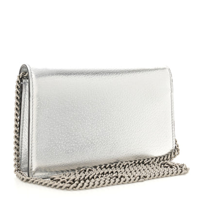 Gucci Metallic Calfskin Super Mini Dionysus Shoulder Bag Silver 3 of 10