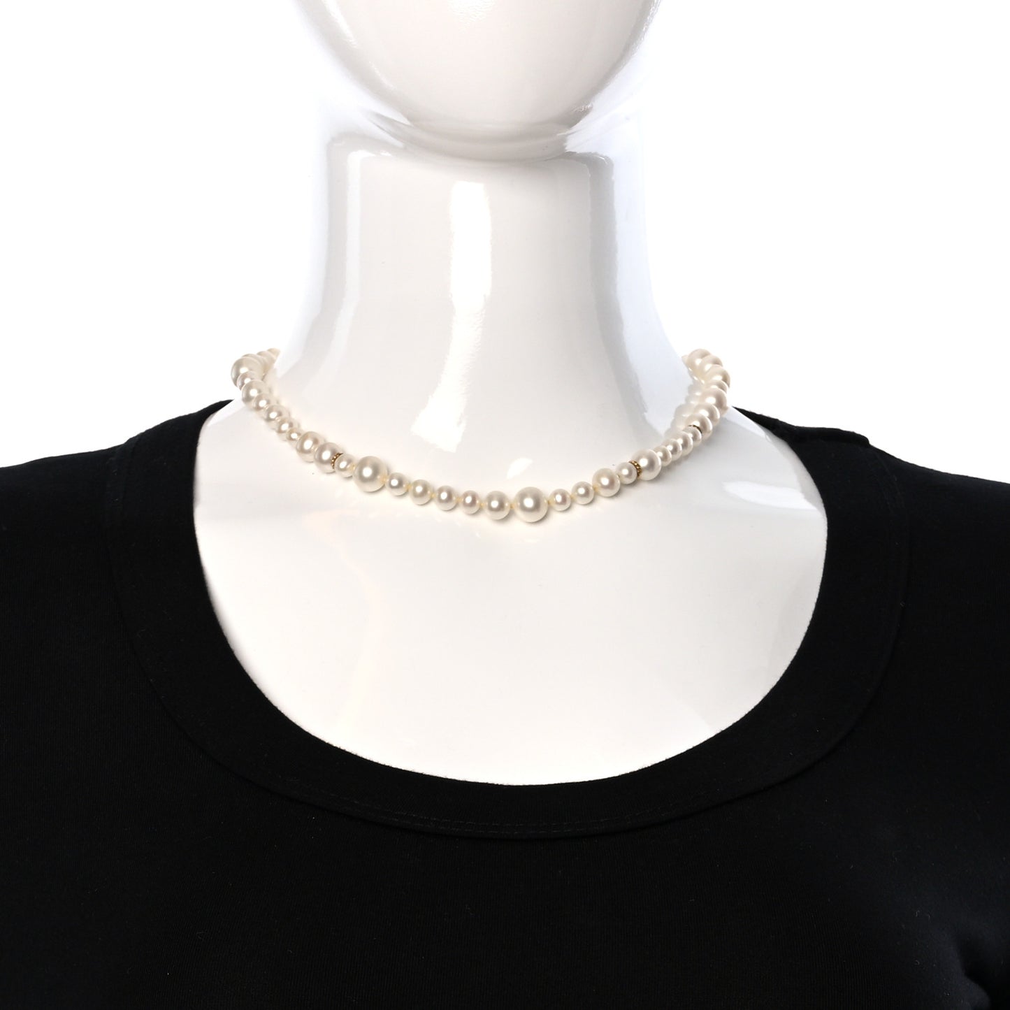Sterling Silver 18K Yellow Gold Pearl Necklace