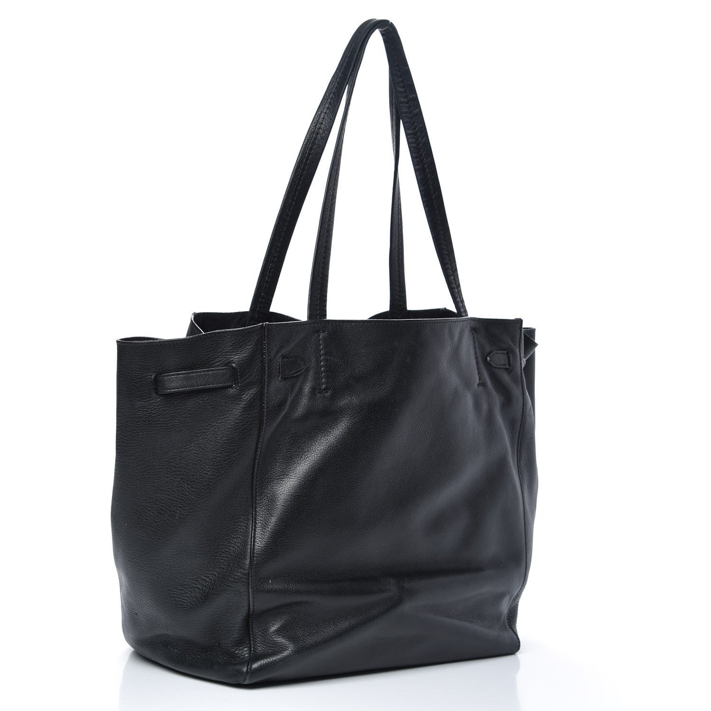 Soft Grained Calfskin Small Belt Cabas Phantom Black