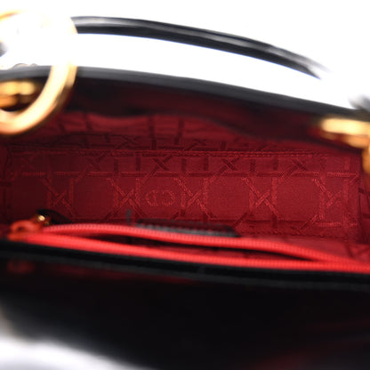 Christian Dior Glazed Calfskin Mini Lady Dior Black 5 of 11