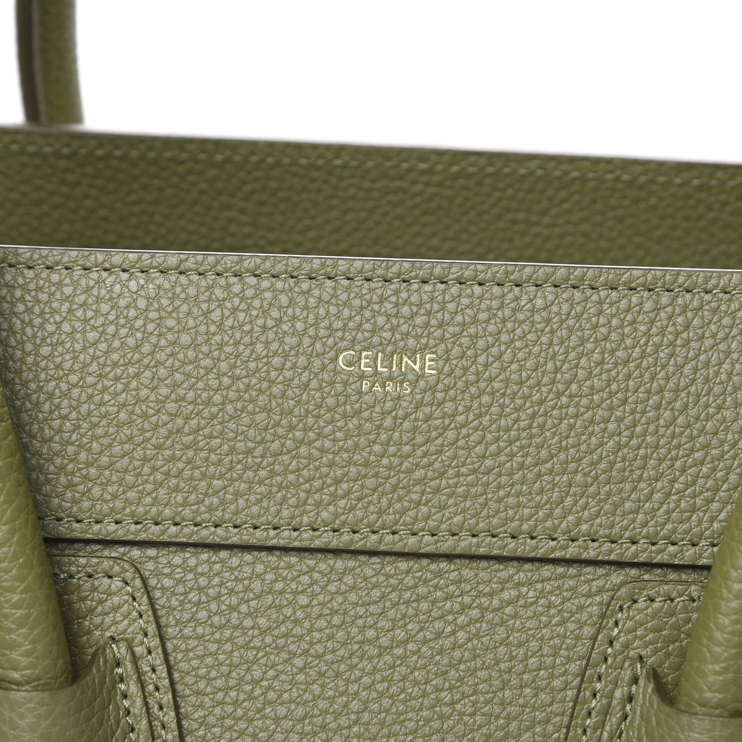 Drummed Calfskin Micro Luggage Light Khaki