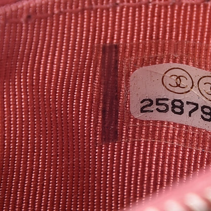 Chanel Caviar Quilted CC Zip Card Holder Pink 7 of 8