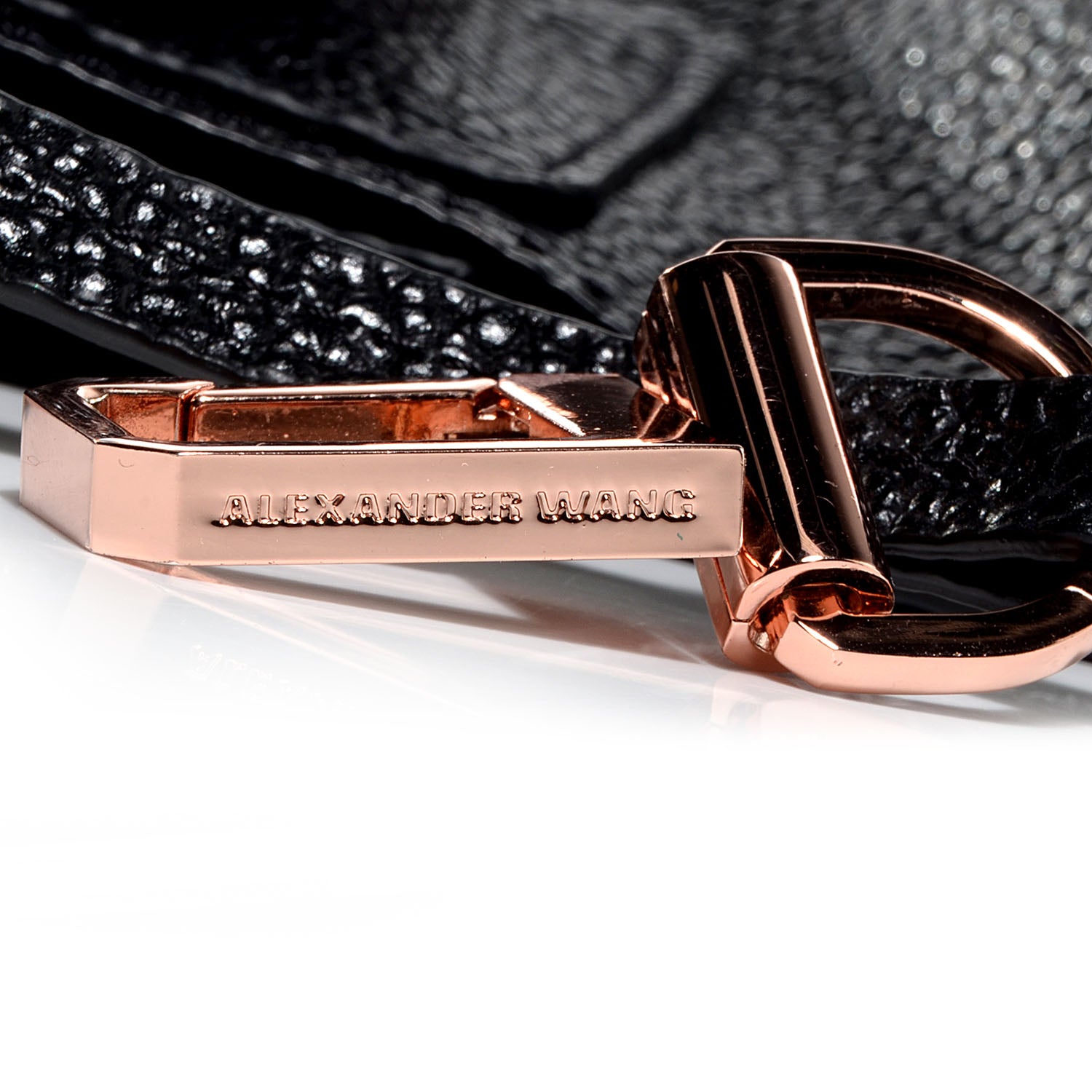 Alexander Wang Leather Prisma Skeletal Tote Black with Rose Gold Hardware 8 of 8