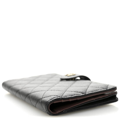 Chanel Caviar Quilted Long Zipped Wallet Black 4 of 9