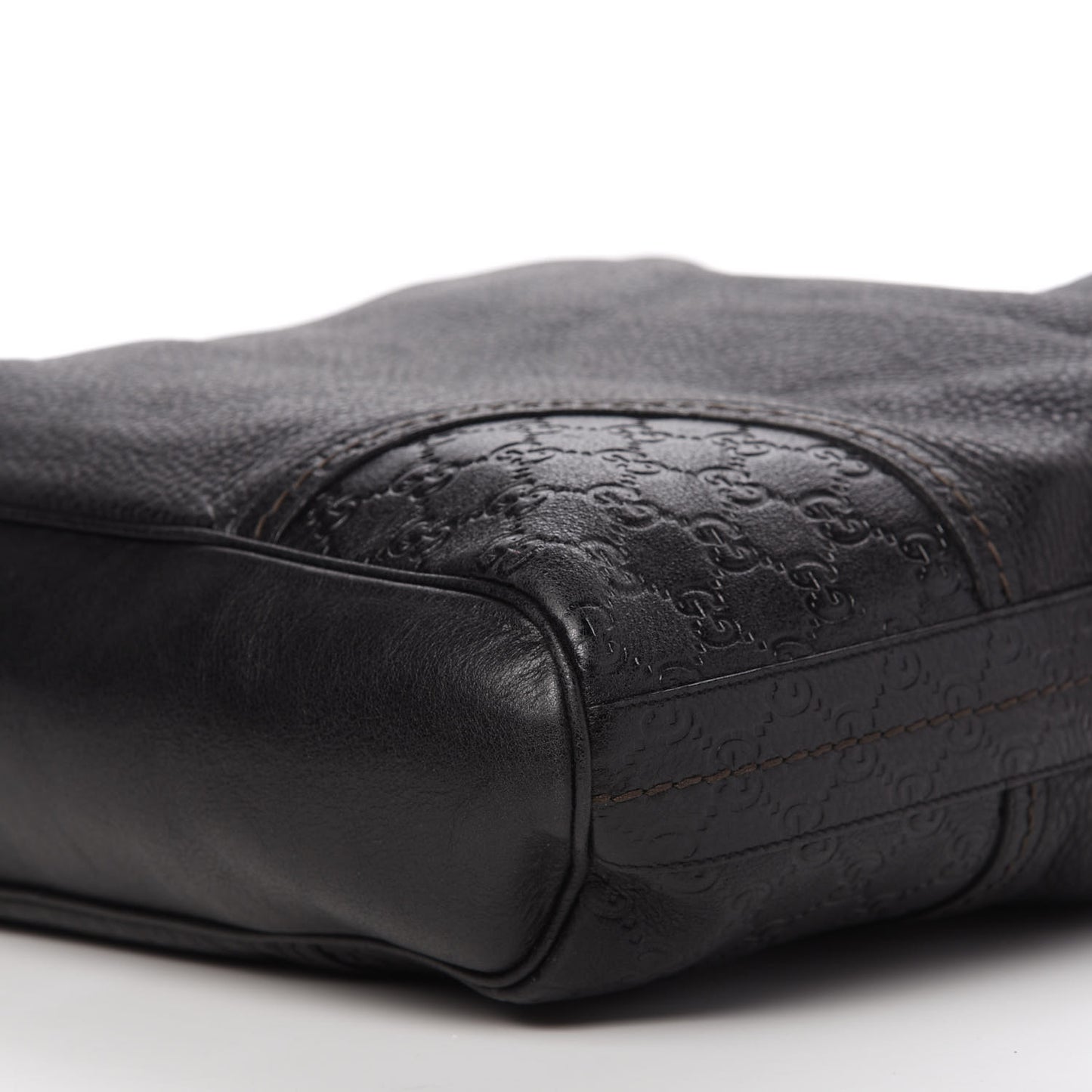 Calfskin Guccissima Trim Large Signoria Hobo Black