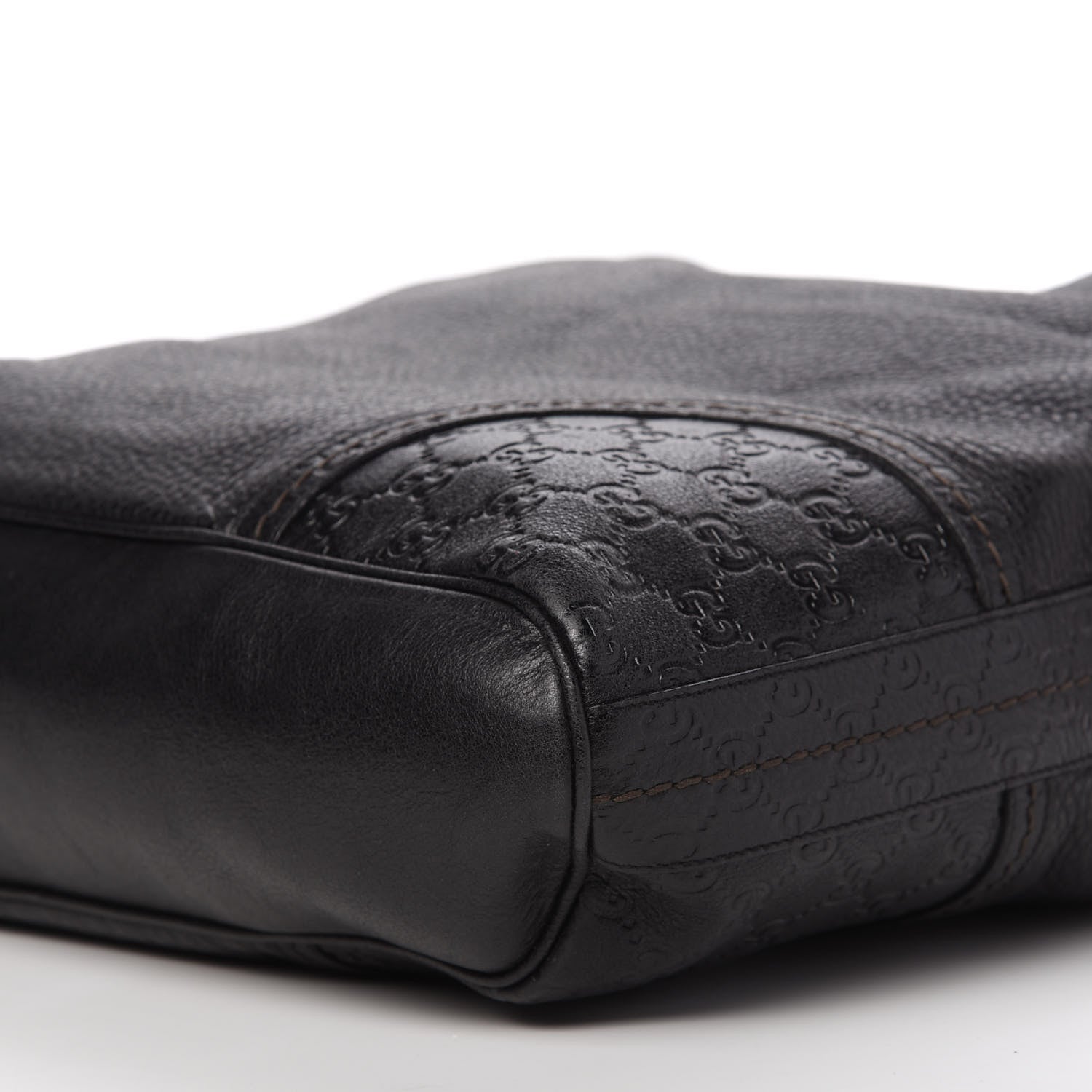 Gucci Calfskin Guccissima Trim Large Signoria Hobo Black 7 of 9