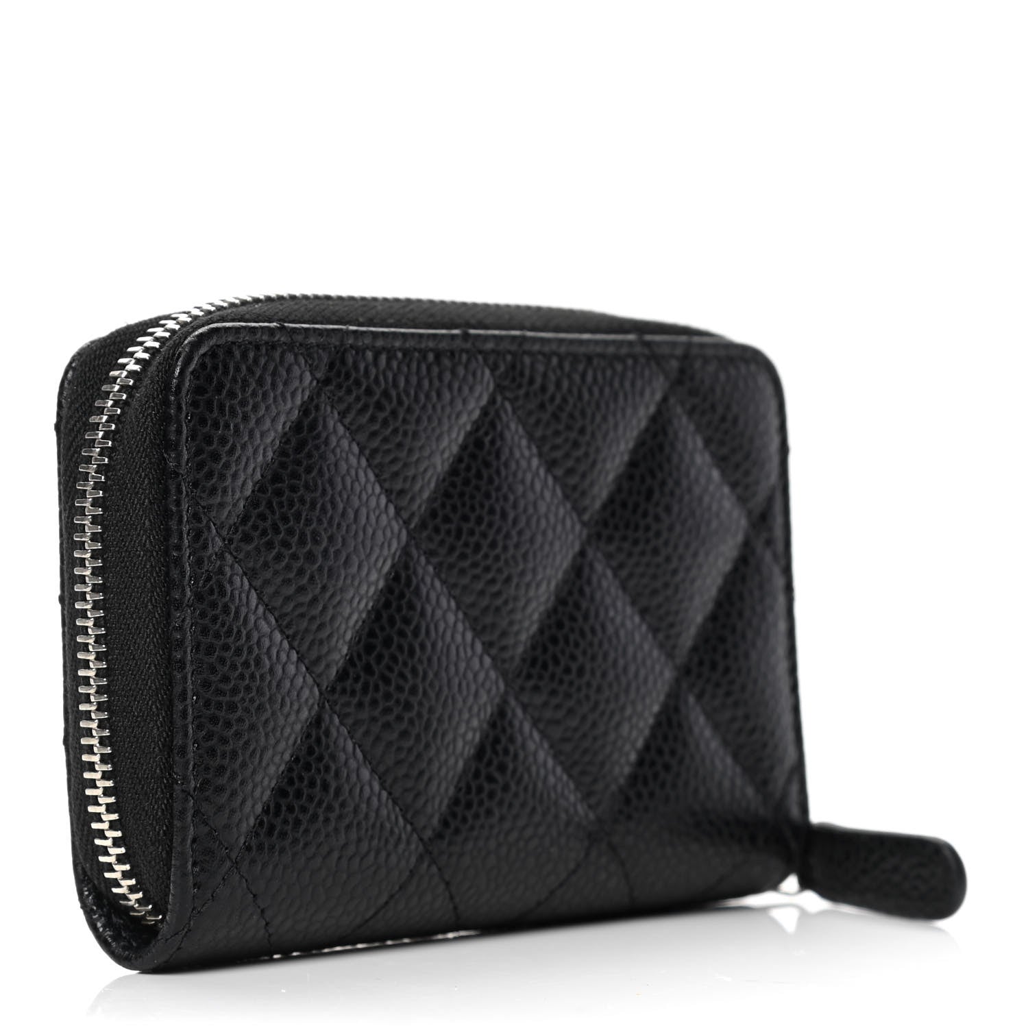 Chanel Caviar Quilted Zip Coin Purse Black 2 of 4