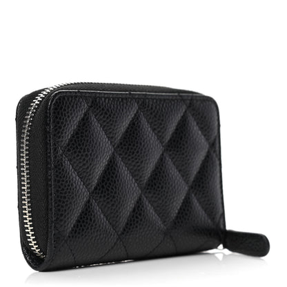 Chanel Caviar Quilted Zip Coin Purse Black 2 of 4