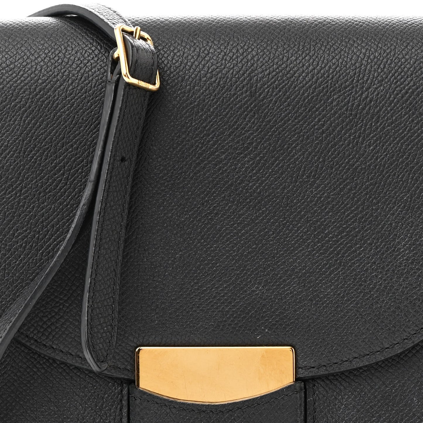 Grained Calfskin Small Trotteur Black