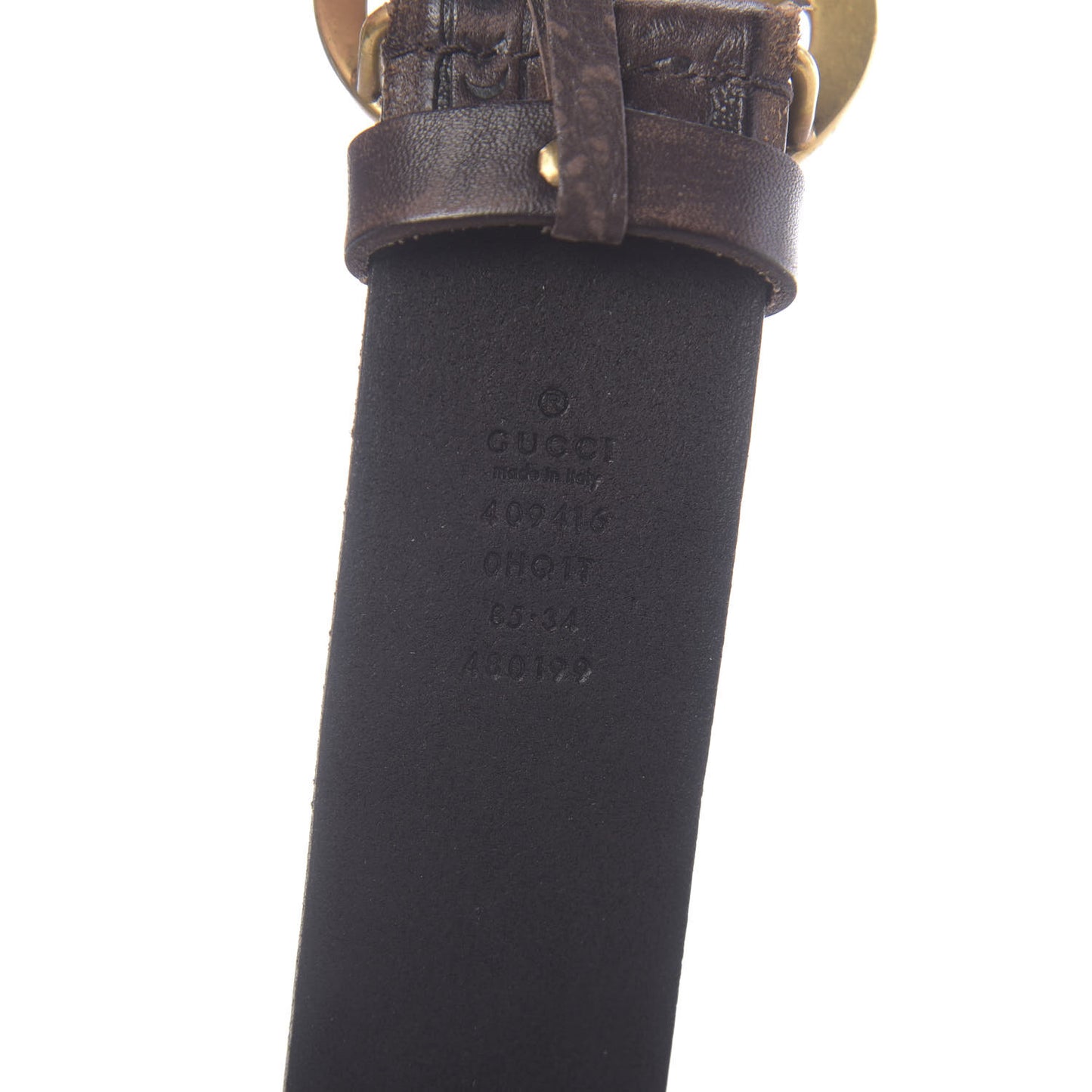 Calfskin Knurled Double G 40mm Belt 85 34 Testa di Moro
